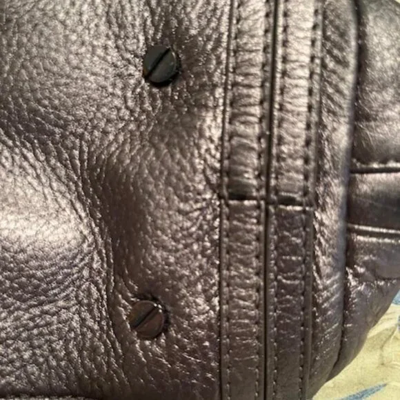 Tory Burch Metallic Grey Shoulder Bag Great Condition - Picture 7 of 9